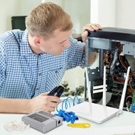 RJ45 Crimp Tool Kit Pass Thru Ethernet Crimper for Cat5e Cat6 Cat6a 8P8C Modular Connectors, All-in-