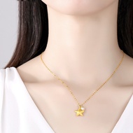 YUNLI Pure 999 24K Gold Pendant Necklace Natural Freshwater Pearl Pendant with Real 18K Gold Chain Fine Jewelry for Women PE013