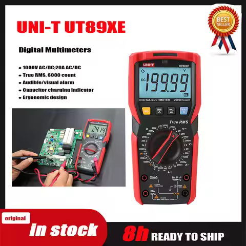 UNI-T UT89XE Digital Multimeter Professional Tester True RMS Manual Range DC AC Voltmeter Ammeter Ca