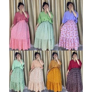 READY STOCK KIMONO DRESS PLUS SIZE 2 TONE PREMIUM QUALITY DRESS VIETNAM VIRAL 9