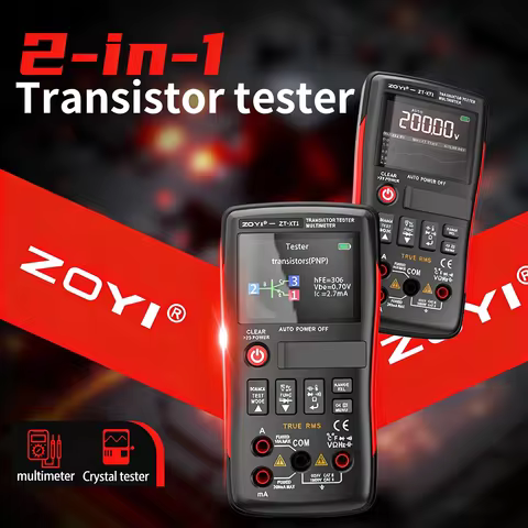 ZOYI ZT-XT1 2-in-1 LCR Digital Multimeter & Transistor Tester, for Voltage Resistance Diode Continui