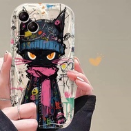 Graffiti Graffiti Cute Dog Cat Case For OPPO Find X3 X5 X6 X3 Lite Reno 5 4 6 7 8 Lite Reno 10 Pro Transparent Soft TPU Phone Cases Cover