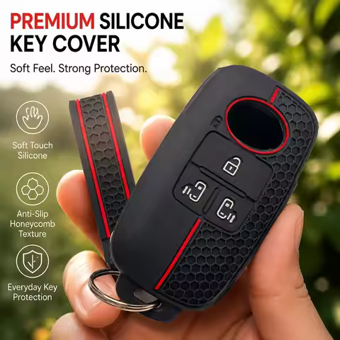 Key Fob Cover for Toyota Raize Rocky Tanto Rex Perodua Ativa with Keychain Anti-Scratch Shockproof S