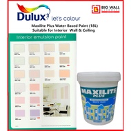 Maxilite Plus Emulsion Paint (18L) P1 *Interior Wall & Ceiling Water Based Paint (Cat Kapur) Big Wal