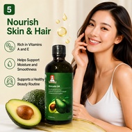 [stock in MY]Organic Avocado Oil 100ml Cold Pressed Healthy Cooking Oil with Dropper