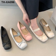 Evening shoes gentle style flat satin ballet shoes 2023 new spring shallow boat shoes Mary Jane women's shoes