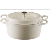 Vermicular Oven Pot Round 22cm Anhydrous Enamel Pot  Natural Beige