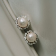Inez_Akoya鑽石珍珠耳環