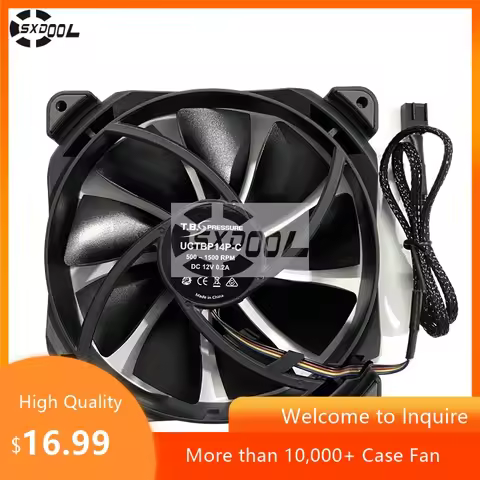 New 14025 14CM 140mm Fan Twister Bearing 4-wire Speed Control Silent UCTBP14P-C 12V 0.20A