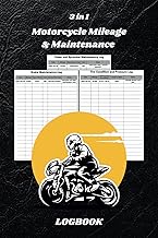 Motorcycle Mileage & Maintenance Log Book: 3 in 1, Chain and Sprocket Maintenance Log, Brake Mainten