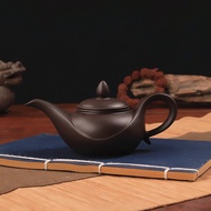 Purple Sand Pot Teapot Handle Pot Cinnabar Sand Kung Fu Teapot Long Sprout Pot Half Handmade Pot Fil