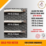 (PER METER) PDX Allied - (14/2c, 12/2c, 10/2c) - Duplex Solid Wire (MAKAPAL)