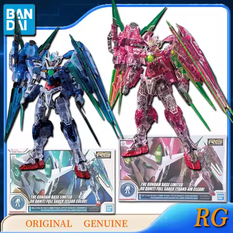 Bandai Original RG THE GUNDAM BASE LIMITED 00 QAN[T] FULL SABER CLEAR COLOR TRANS-AM CLEAR Action Fi