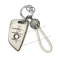 BMW Key Fob Cover with Bling Crystal Keychain, Key fob case for bmw
