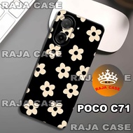 Rc22/Softase rubber poco C71 - FLOWER Motif - Case poco C71 - Casing poco C71 - Silicone poco C71 co