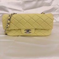 Chanel 黃羊皮菱格紋mini20 晶片款