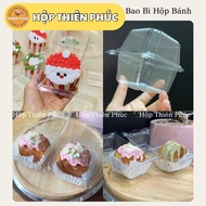 100 Boxes H17 containing 1 cupcake - rondo cake box - Square box H17 for mini sponge cake