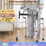 LUGG【Local Delivery】Folding Adult Walker with Wheels Heavy Duty Walker for Senior Citizen Portable M