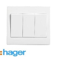Hager 3 gang 1 way switch