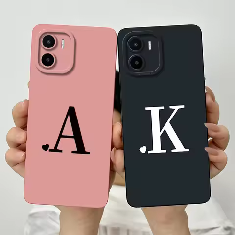 For Xiaomi Redmi A1+ Case Redmi A2 Phone Case Redmi A1 A2 Plus Redmi A2+ A1Plus Luxury Letters Squar