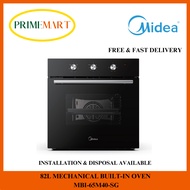 MIDEA MBI-65M40-SG 82L MECHANICAL BUILT-IN OVEN - 2 YEARS MIDEA WARRANTY