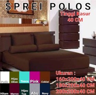 Sprei Polos Tinggi Kasur 40 CM Ready Ukuran 160x200 CM, 180x200 CM, 200x200 CM Bahan Katun Micro Import