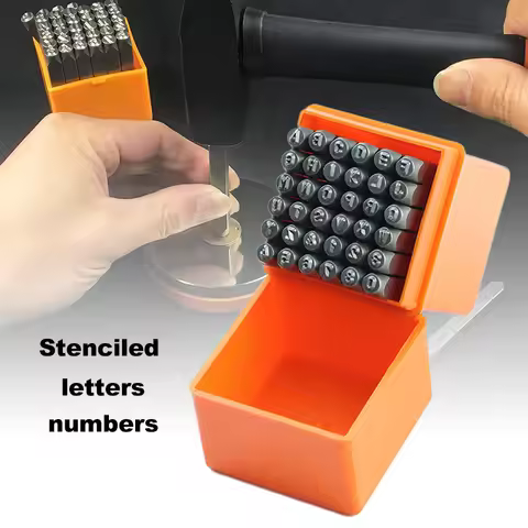 2-5mm Number Alphabet Printing Punch Stainless Steel Letter Number Stamp Punch Set Hardened Metal Le
