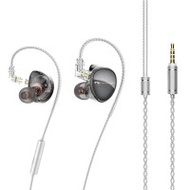 NAKAMICHI MV200 混合雙驅動入耳式監聽耳機 - 透明黑 | 超重低音 | 配麥克風單鍵線控 | 鍍金2針連接器 | 香港行貨