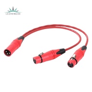 0.5M 3Pin XLR 1 Male to 2 Female Audio Extension Cable Microphone Y Splitter Audio Cord Line for Mix