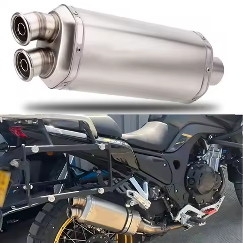 Universal 51mm Motorcycle Exhaust Muffler Dual Escape for BMW R1200gs z900 z1000 fz1 vespa r3 mt07 e