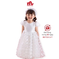 RIOMIO girls' princess dress, high-end design, 3D butterfly appliqué for children 2-8 years old RV72