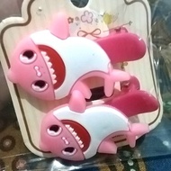 Pink Shark Baby Clips