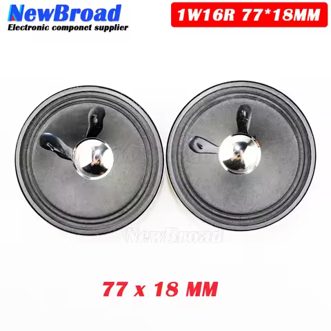2pcs/lot New Ultra-thin speaker 16 ohms 1 watt 1W 16R speaker Diameter 77MM 7.7CM thickness 18MM 1W1
