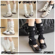 OPTIMISTIVF Knitted Sock, Knitted Bow Children's Sock Covers, Acrylic Warm Leg Warmers