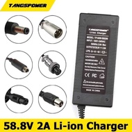 58.8V 2A Li-ion For 52V 14Series Lithium Battery Pack Charger Optional DC/XLR/GX16 Connector
