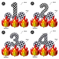 100cm SQUARE NUMBER RACING FIRE BALLOON PACKAGE