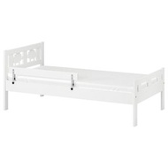 IKEA 兒童床 實木床框 加板條 附2張床墊、床包（需自取自行搬運）
