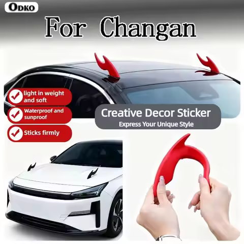Car Roof Dragon Horn1 pair 3D Stickers Strong Adhesion Not Falling in Rain For Changan UNI-K UNI-T C