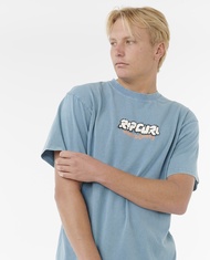 RIPCURL เสื้อยืดผู้ชายสีฟ้า 0TTMTE RAW ENERGY BUBBLE TEE  2025-S1
