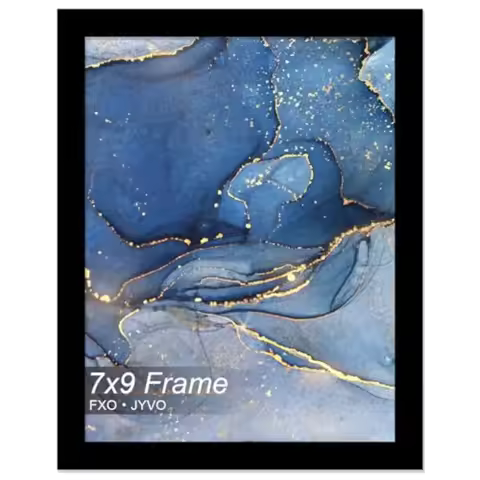 Picture Frame, Black Frame for 7 x 9 Inch Picture Poster Photo, Light Weight and High Transparent 7 