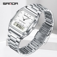 SANDA Waterproof Quartz Stainless Steel Strap Multi-Functional Men's Watch 747-2