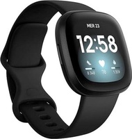 fitbit - Fitbit Versa 3 健康與健身智慧型手錶，搭配 GPS，24／7 感應心率，內建 Alexa，6 天以上電力，通用尺寸（尺寸含 S 和 L 錶帶）(黑色)平行進口