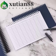 XUTIAN Spiral Bound Notebook, Sturdy Cover Universal Line Pages Financial Record Book, Attendance Bo