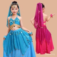 Lehenga Kids indian costume kids deepavali kids clothes Children Indian Xinjiang Ethnic Dance Costum