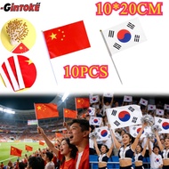 10PCS Small Country Flags Hand Flag/s Country Hand Flag Chinese Stick Hand Flag/s Banner