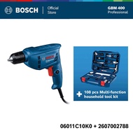 Bosch ชุดสุดคุ้ม สว่าน GBM 400 และ ชุดอุปกรณ์เอนกประสงค์ 108 ชิ้น