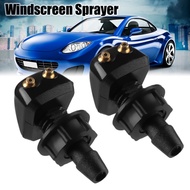 2Pcs Universal Car Front Windshield Washer Jet Nozzles Water Fan Spout Cover Washer Outlet Wiper Nozzle Auto Accessories