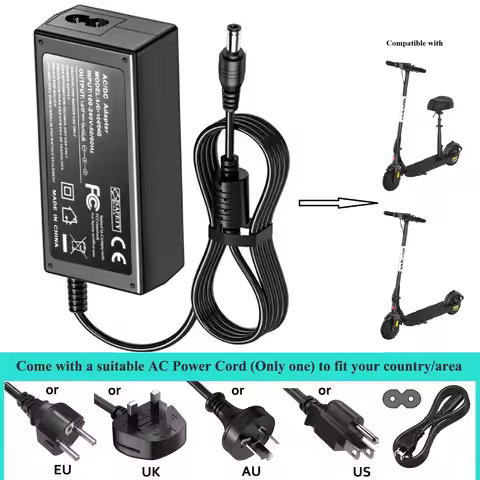 42V 1.5A-2A Charger for GOTRAX GXL V2 Nano S3 ION G2 G3 G4 G5 G6 Apex Glider XR Elite Ultra 36V Liio