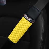 SC 1Pcs Car Safety Seat Belt Cover Perodua Myvi Axia Bezza Aruz Alza Kancil Viva Kancil PU Leather S