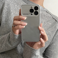 SHUXIE | เคสโทรศัพท์กันกระแทกหน้าต่างใหญ่สีเงินสำหรับ iPhone 17 Pro Max